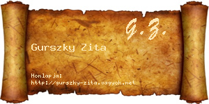 Gurszky Zita névjegykártya