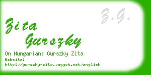 zita gurszky business card